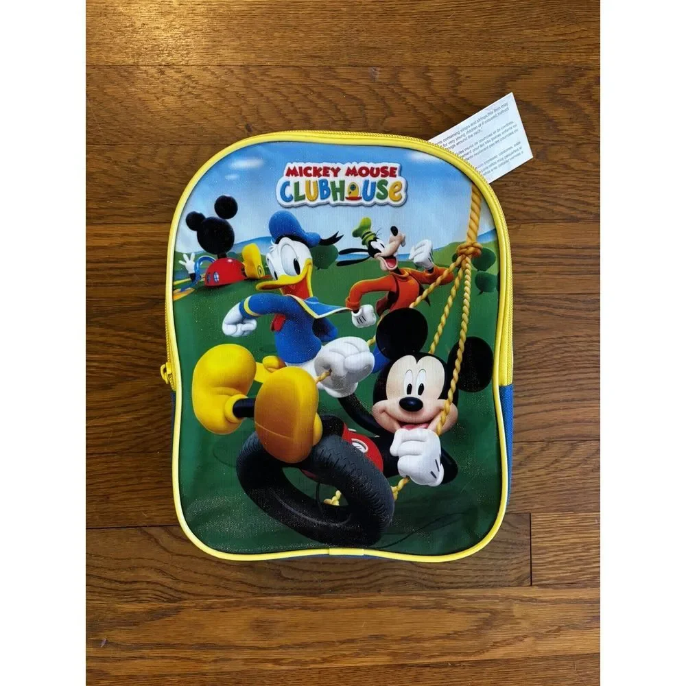 NWT Disney Mickey Mouse Club House Kids Toddler Backpack Preschool Donald Goofy‎